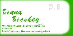 diana bicskey business card